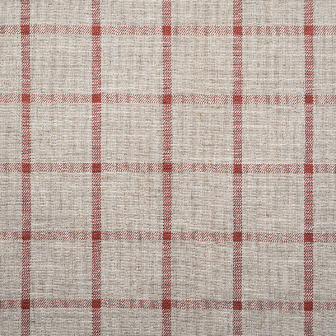 Pinecrest # 764 Cherry by Maxwell Designer Fabric Stripes & Checks Iv 68% POLYESTER 18% LINEN 14% RAYON INDIA V-3.5" H-3.4 54" - Swanky Fabrics -