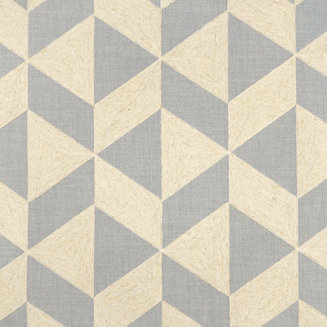 Planes # 543 Chambray by Maxwell Designer Fabric Color Theory-Vol. X Twilight BASE: 75% COTTON 25% POLYESTER EMB: 60% POLYESTER 25% COTTON 15% LINEN INDIA EMB: V-9.6" H-6.7" W: 54" EMB: 53" - Swanky Fabrics -