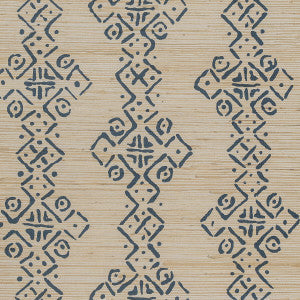 Lee Jofa Wallpaper Mali Grasscloth Indigo