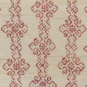 Lee Jofa Wallpaper Mali Grasscloth Ruby