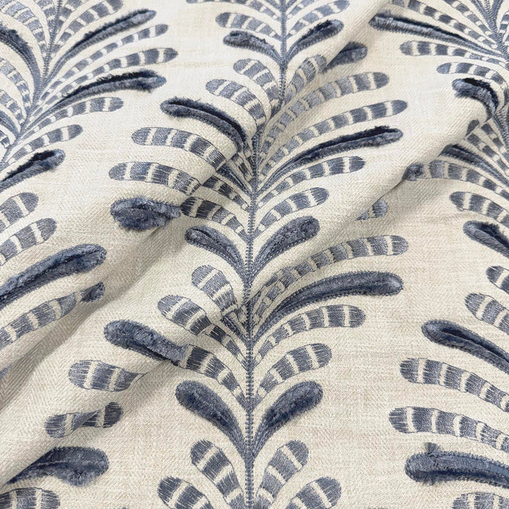 Perdido Bluelake by Magnolia Designer Fabric - 52% Cotton, 48% Polyester, Emb 100% Poly India 51000 Horizontal: 10.5 and Vertical: 6.5 54 - Swanky Fabrics -
