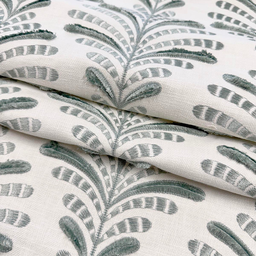 Perdido Seaglass by Magnolia Designer Fabric - 52% Cotton, 48% Polyester, Emb 100% Poly India 51000 Horizontal: 10.5 and Vertical: 6.5 54 - Swanky Fabrics -