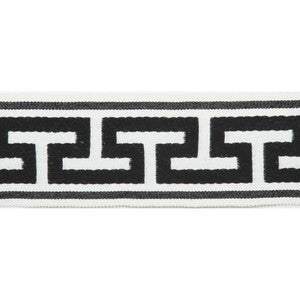 Europatex Fabric Pergola Embroidered Tape Black