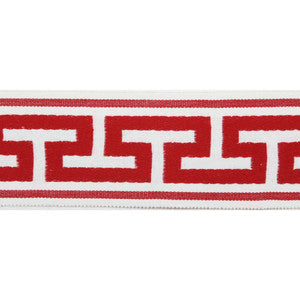 Europatex Fabric Pergola Embroidered Tape Cranberry