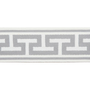 Europatex Fabric Pergola Embroidered Tape Gray