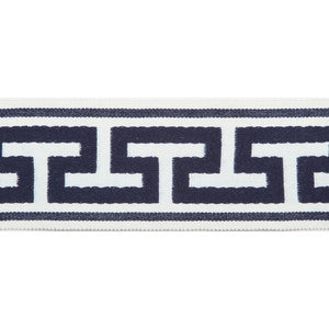 Europatex Fabric Pergola Embroidered Tape Marine
