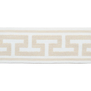 Europatex Fabric Pergola Embroidered Tape Nougat