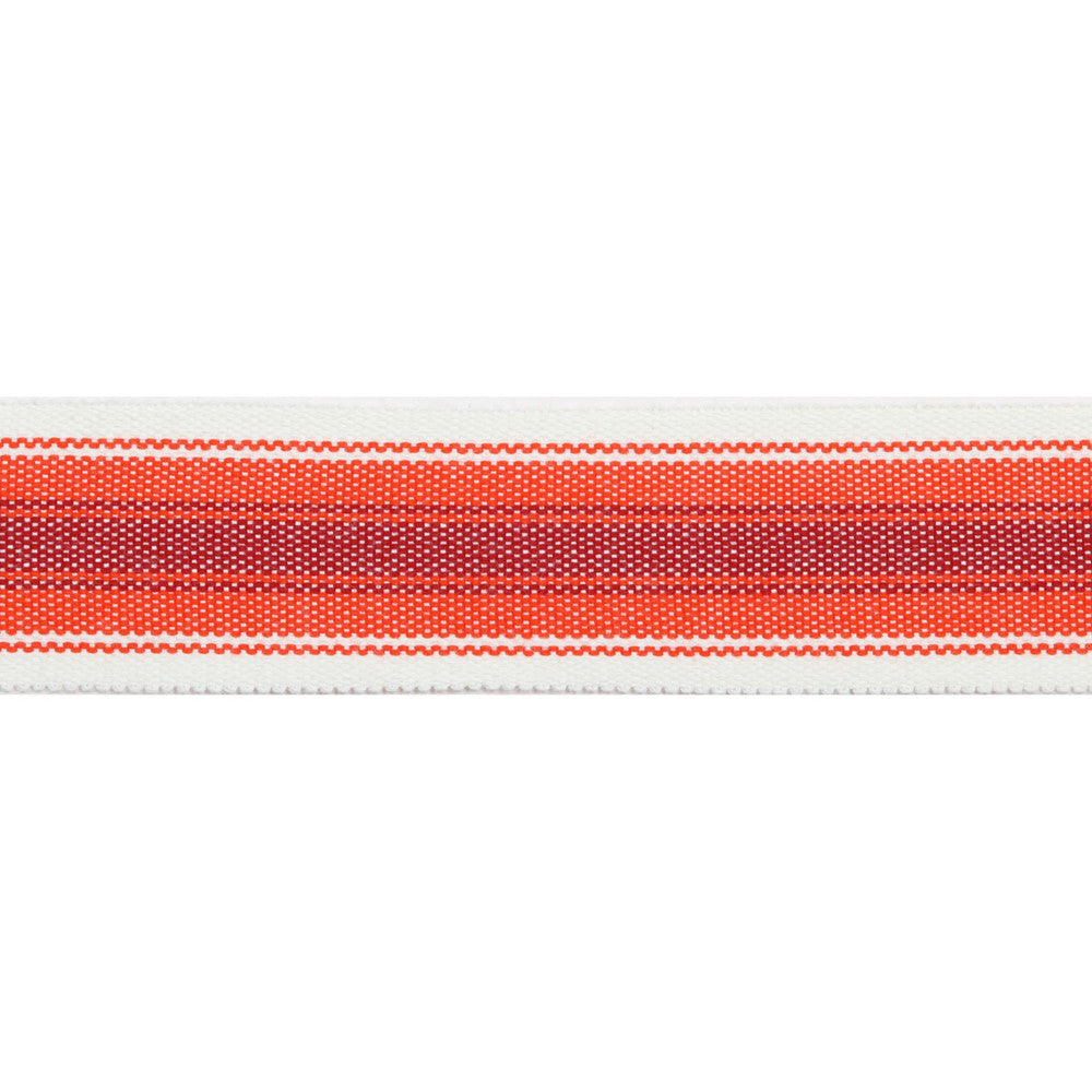 Pergola Striped Tape Cranberry by Europatex Designer Fabric Pergola 100% Solution Dyed Acrylic 1.50 inches - Swanky Fabrics -