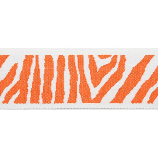 Pergola - Zebra Tape - Coral by Europatex Designer Fabric Pergola 100% Solution Dyed Acrylic China See Sample Horizontal: N/A and Vertical: N/A 3.25 inches  - Swanky Fabrics -