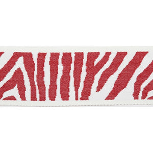 Europatex Fabric Pergola Zebra Tape Cranberry