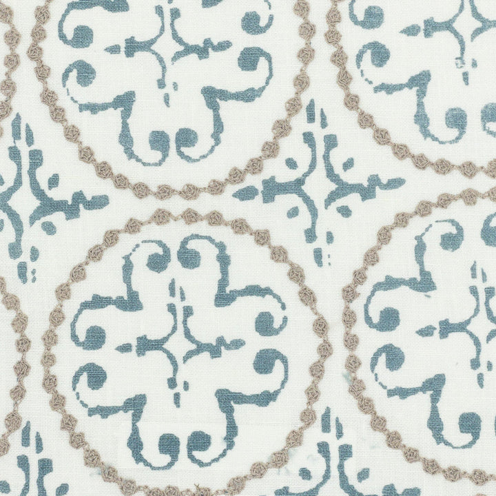 Perle 1 Gunmetal by Stout Designer Fabric COMFORTABLE LIVING BAHAMA/CARIBBEAN 100%LIN %VEMB INDIA Horizontal: 4.375 and Vertical: 4.125 51.5 in - Swanky Fabrics -