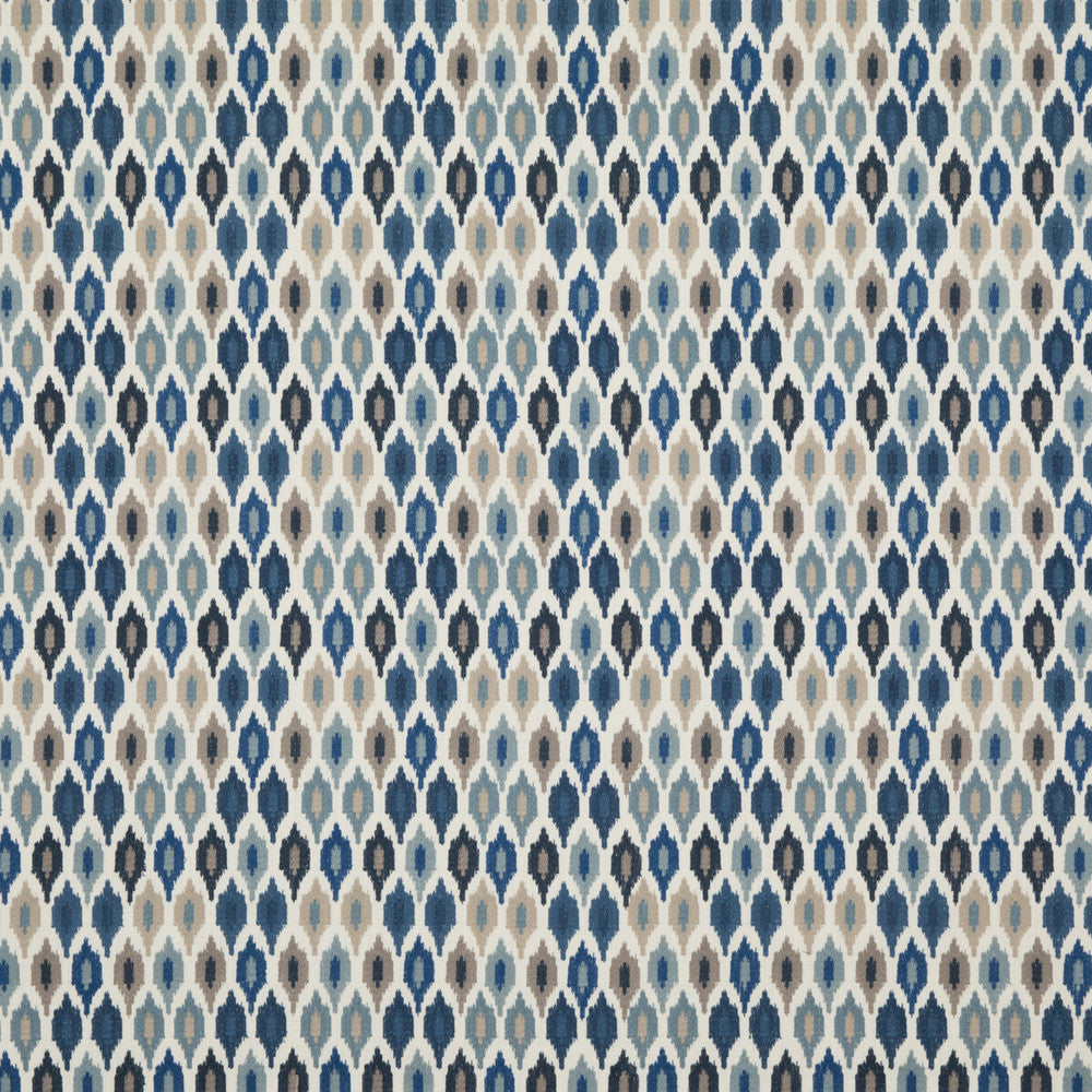 Mazara Indigo by Baker Lifestyle Designer Fabric HOMES & GARDENS III POLYESTER - 93%;LINEN - 7% India - Horizontal: 5.516 and Vertical: 14.972 50.038 - Swanky Fabrics -