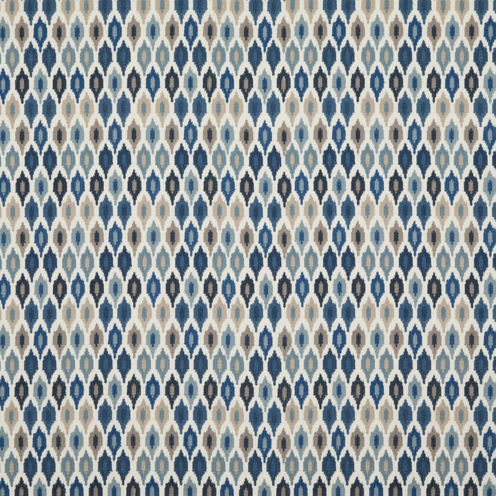Mazara Indigo by Baker Lifestyle Designer Fabric HOMES & GARDENS III POLYESTER - 93%;LINEN - 7% India Horizontal: 5.516 and Vertical: 14.972 50.038 - Swanky Fabrics -