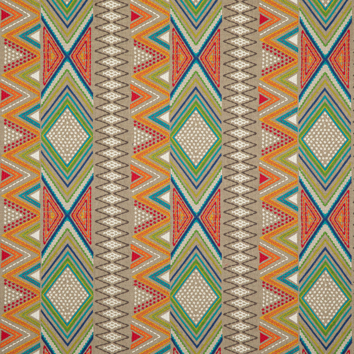 Fiesta Multi by Baker Lifestyle Designer Fabric FIESTA LINEN - 75%;POLYESTER - 25% India - Horizontal: 12.214 and Vertical: 14.972 48.856 - Swanky Fabrics -