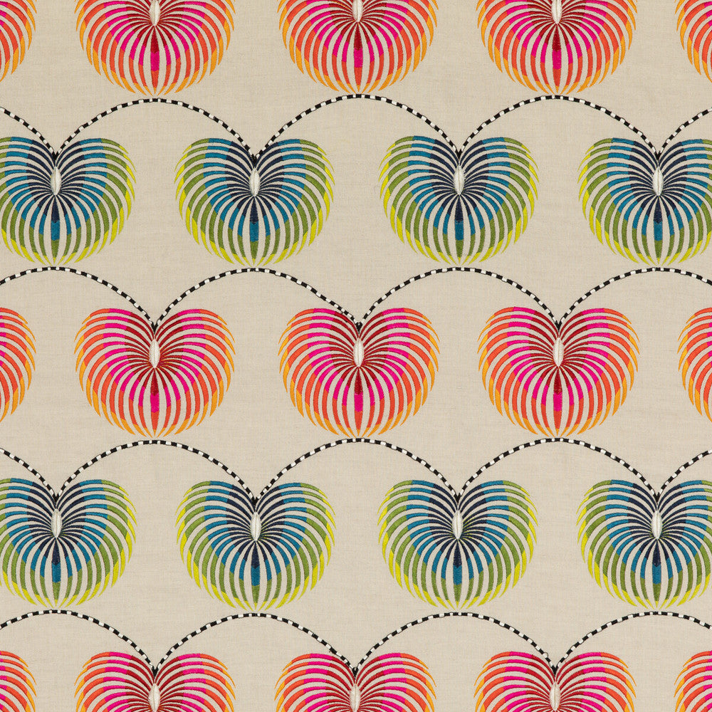 Lanterns Tutti Frutti by Baker Lifestyle Designer Fabric FIESTA LINEN - 40%;COTTON - 30%;VISCOSE - 25%;POLYESTER - 5% India Horizontal: 8.274 and Vertical: 14.578 51.22 - Swanky Fabrics -
