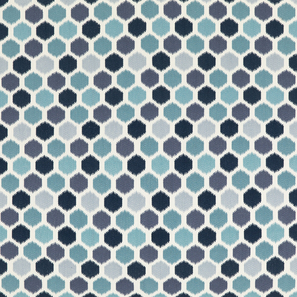 Pinata Indigo by Baker Lifestyle Designer Fabric FIESTA POLYESTER - 93%;LINEN - 7% India Horizontal: 5.122 and Vertical: 14.972 51.22 - Swanky Fabrics -