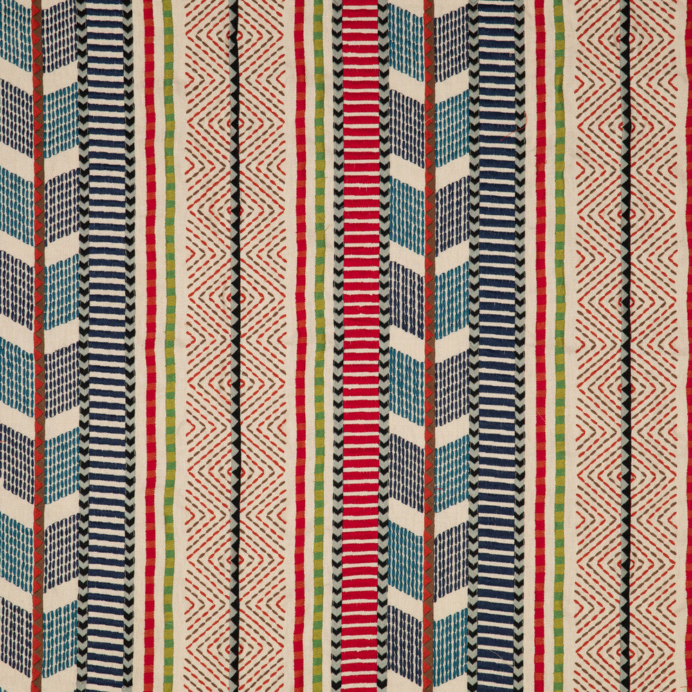 Rebozo Multi by Baker Lifestyle Designer Fabric FIESTA LINEN - 70%;POLYESTER - 30% India - Horizontal: 16.942 and Vertical: 4.728 50.826 - Swanky Fabrics -