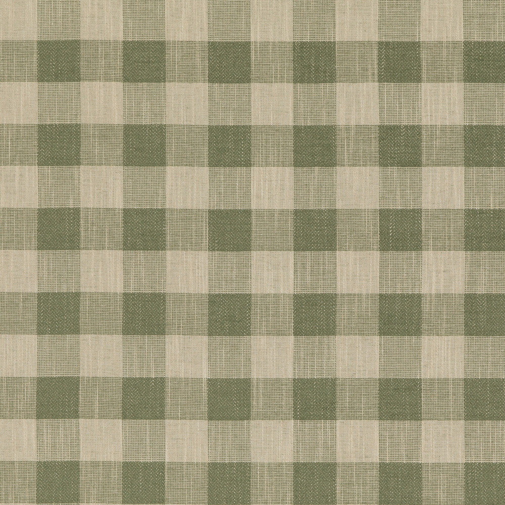 Block Check Green by Baker Lifestyle Designer Fabric BLOCK WEAVES VISCOSE - 52%;COTTON - 25%;LINEN - 13%;POLYESTER - 10% Belgium MEDIUM Horizontal: 4.5704 and Vertical: 4.728 55.16 - Swanky Fabrics -