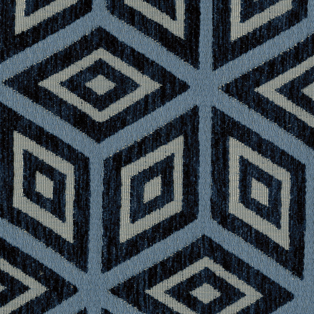Parfait 38 Indigo by ABBEYSHEA Designer Fabric N/A 50% Polyester, 45% Rayon, 5% Linen China 30,000 Double Rubs </p><p>Repeat: Horizontal: 13.5" (34.2 cm) Across the Roll and Vertical: 17.0" (43.1 cm) Up the Roll 56" (142 cm) - Swanky Fabrics -