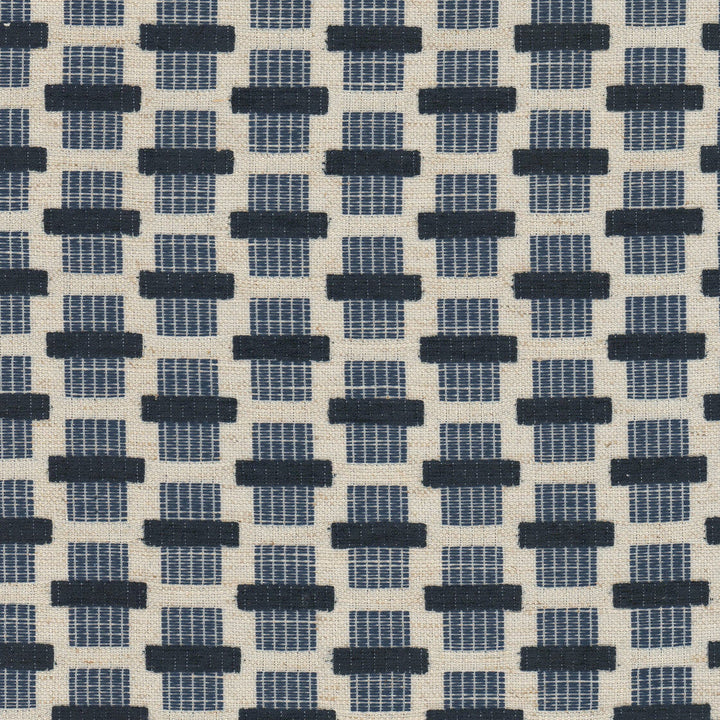 Philena 1 Ocean by Stout Fabric Stout Fabric Philena 1 OceanFabric LIVING IS EASY DELFT/INDIGO 95%POL 5%LIN CHINA </p><p>Repeat: H: 2.000, V: 1.250 56 in - Fabric Carolina -
