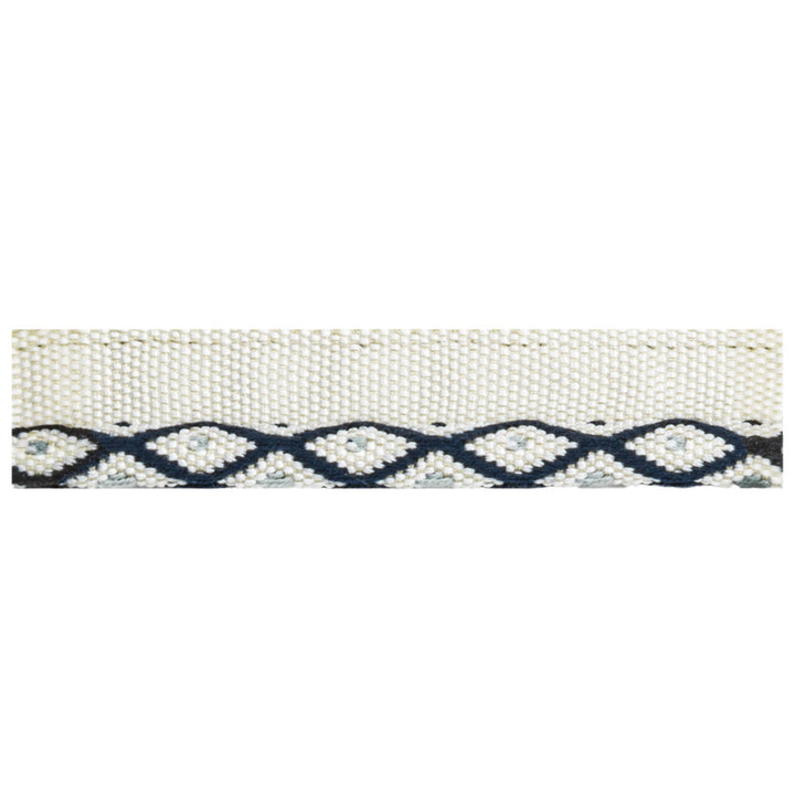Pinto 1 Indigo by Stout Trim Stout Trim Pinto 1 IndigoTrim VISIONS OF COLOR TRIM 47%POL 27%ACR 26%SVI TURKEY </p><p>Repeat: H: 0.875, V: 0.000 0.38 in - Fabric Carolina -