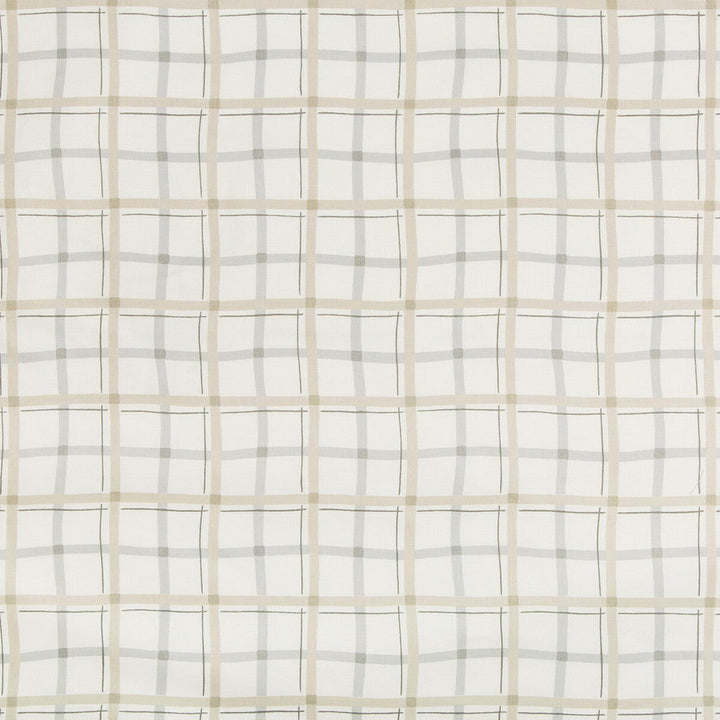 Plaiddance Putty by Kravet Basics Designer Fabric BERMUDA COTTON - 100% United States MEDIUM Horizontal: 13.5 and Vertical: 13.5 54 - Swanky Fabrics -