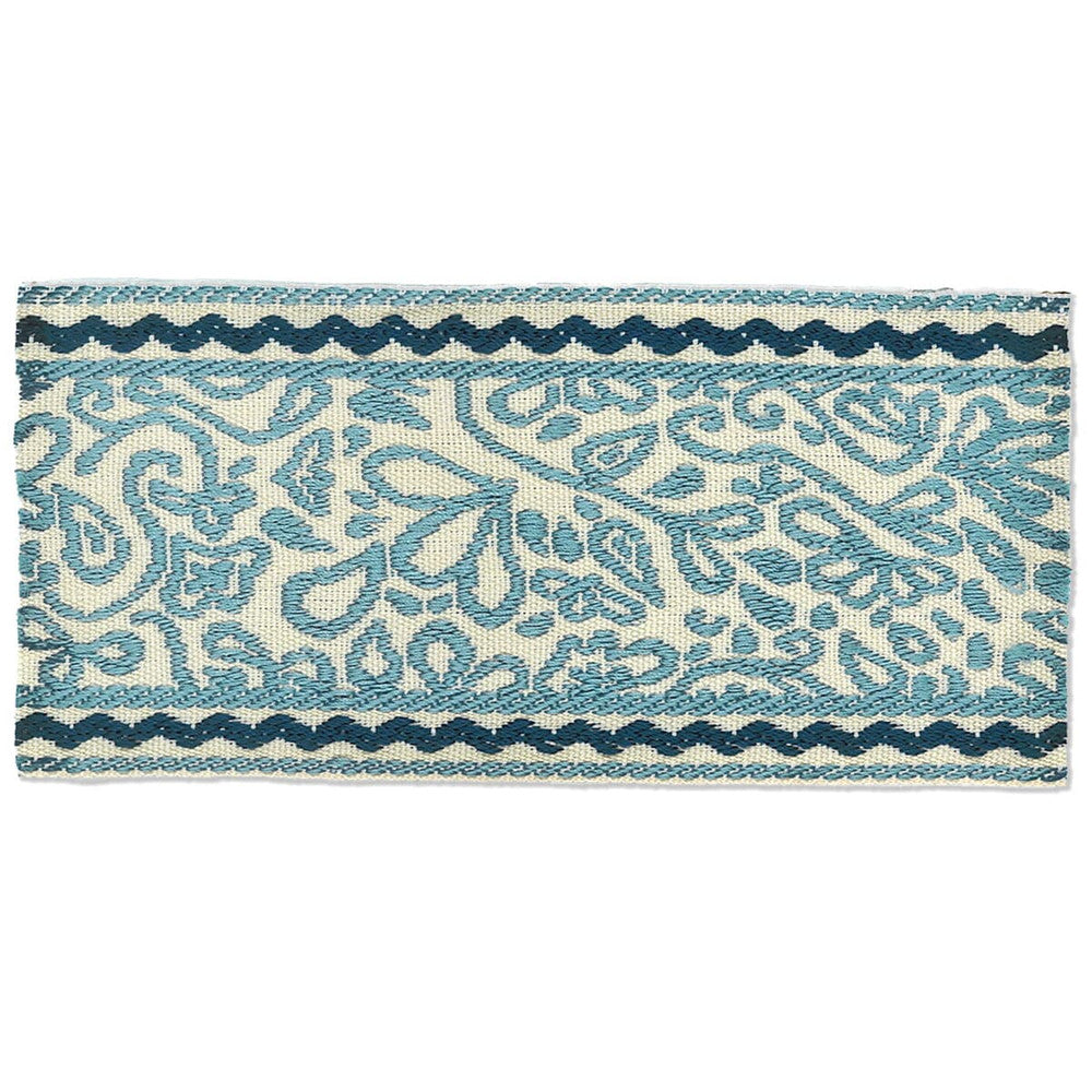 Playful 1 Chambray by Stout Designer Trim Harmony Trim 55% Polyester 45% Spun Viscose CHINA Horizontal: 0 and Vertical: 0 3 in - Swanky Fabrics -
