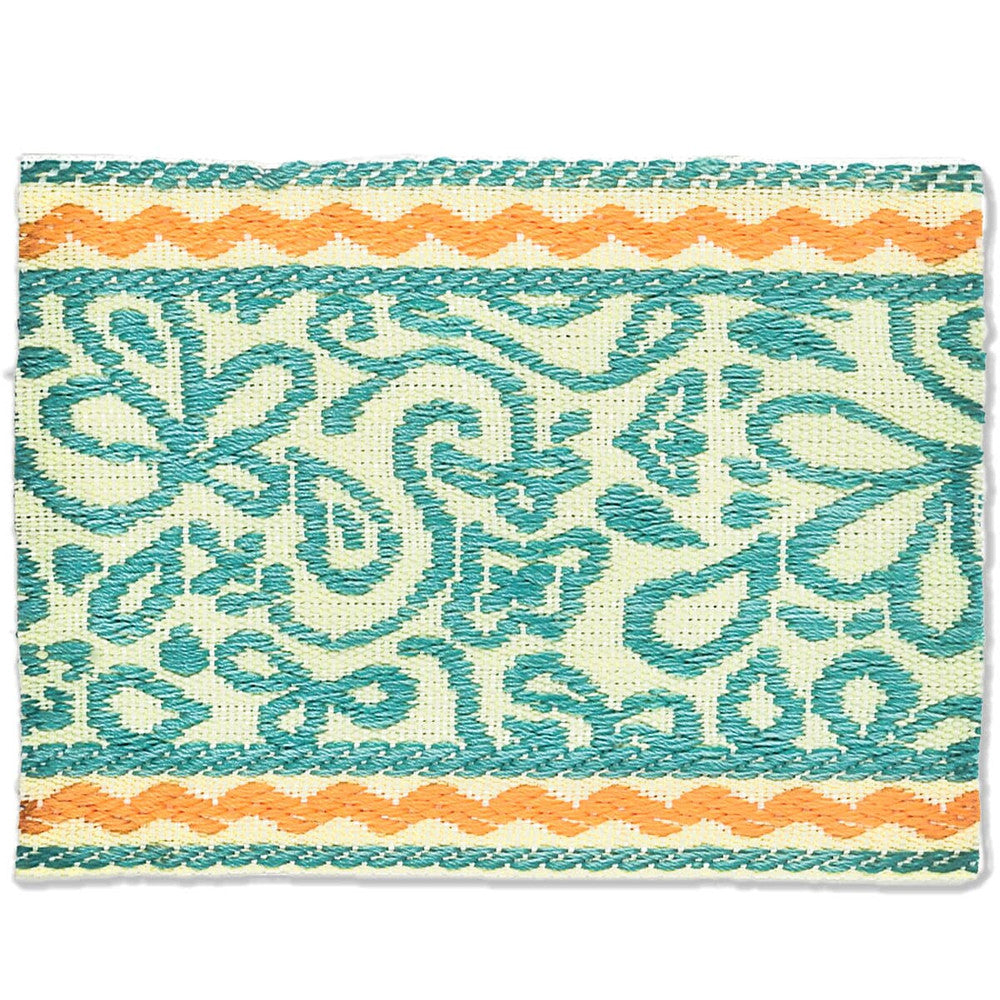 Playful 5 Turquoise by Stout Designer Trim HARMONY TRIM 55%POL 45%SVI CHINA </p><p>Repeat: 0 3 in - Swanky Fabrics -