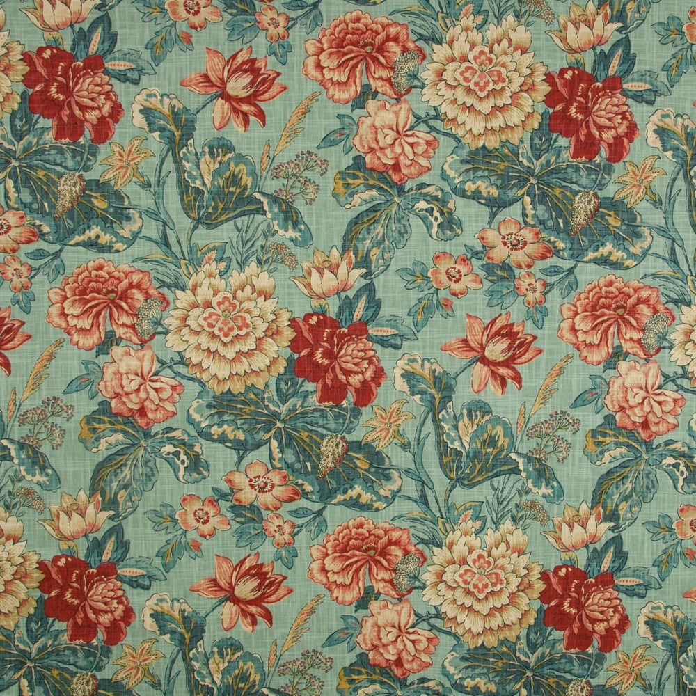 Poem 1 Peacock by Stout Designer Fabric RAINBOW LIBRARY CARIBBEAN/PEACOCK 100%COT USA FLAME RETARDANT-U.F.A.C. CLASS 1 WYZENBEEK 51 000 DOUBLE RUB WEAR TEST (HEAVY DUTY) </p><p>Repeat: 27 54 in - Swanky Fabrics -