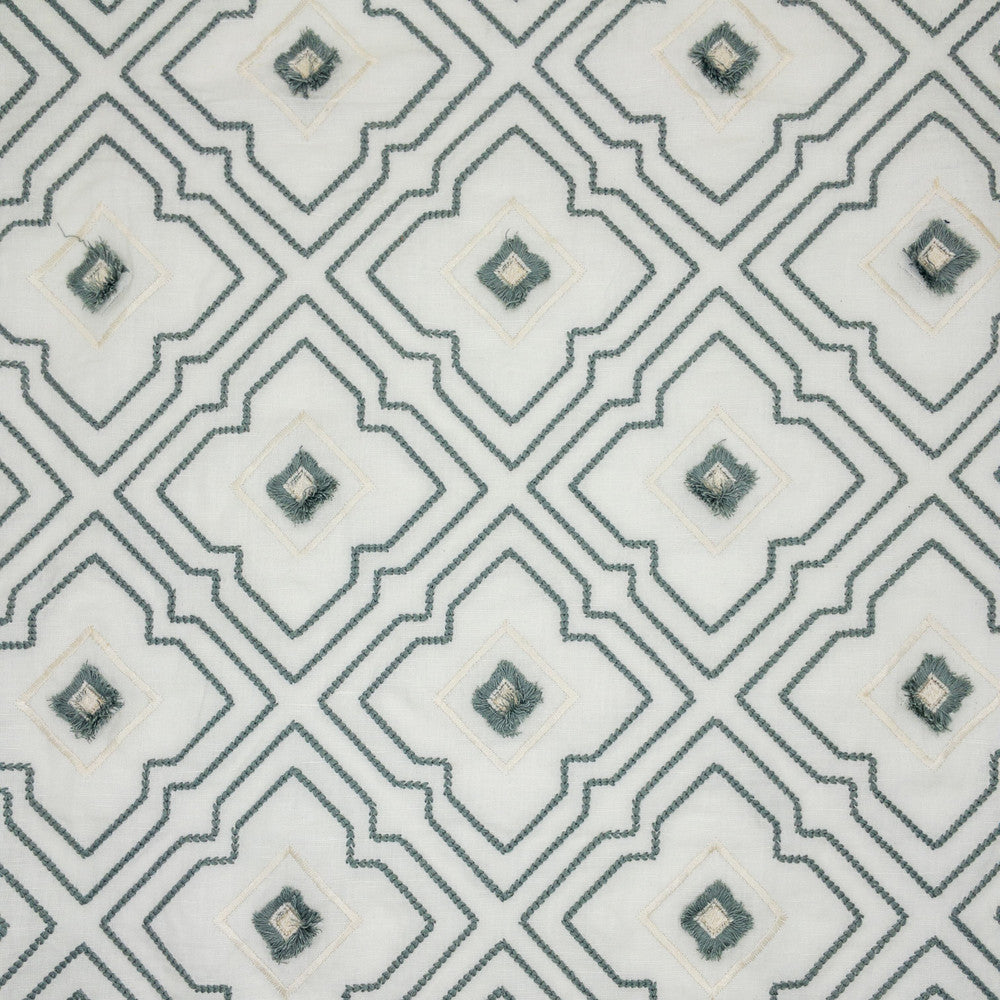 Pongo 1 Turquoise by Stout Fabric Stout Fabric Pongo 1 TurquoiseFabric COLOR MY WINDOW AQUA/HARBOR 52%LIN 48%COT %PEMB INDIA </p><p>Repeat: H: 7.500, V: 8.000 50 in - Fabric Carolina -