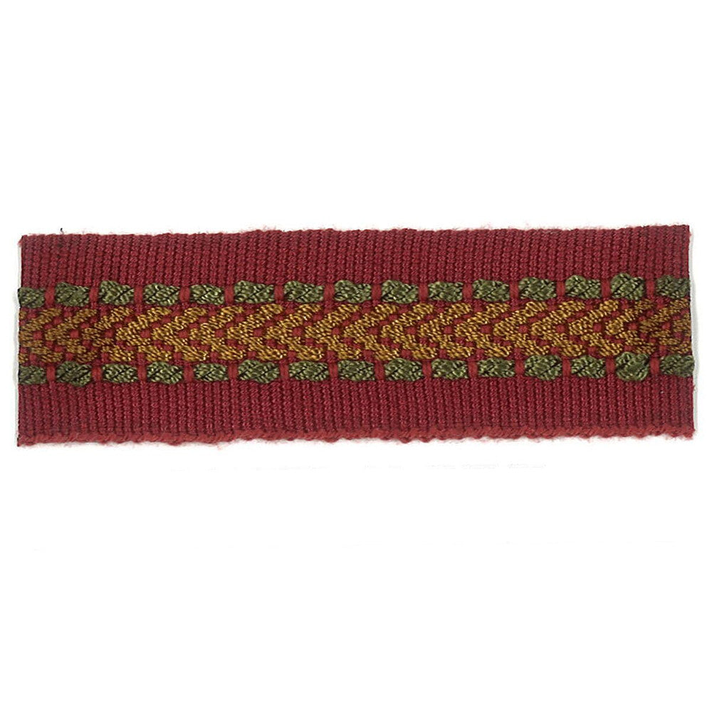 Potter 11 Wine by Stout Designer Trim ART OF DESIGN TRIM-2 TAPES 100%SVI CHINA Horizontal: 0.000 and Vertical: 0.000 1 in - Swanky Fabrics -