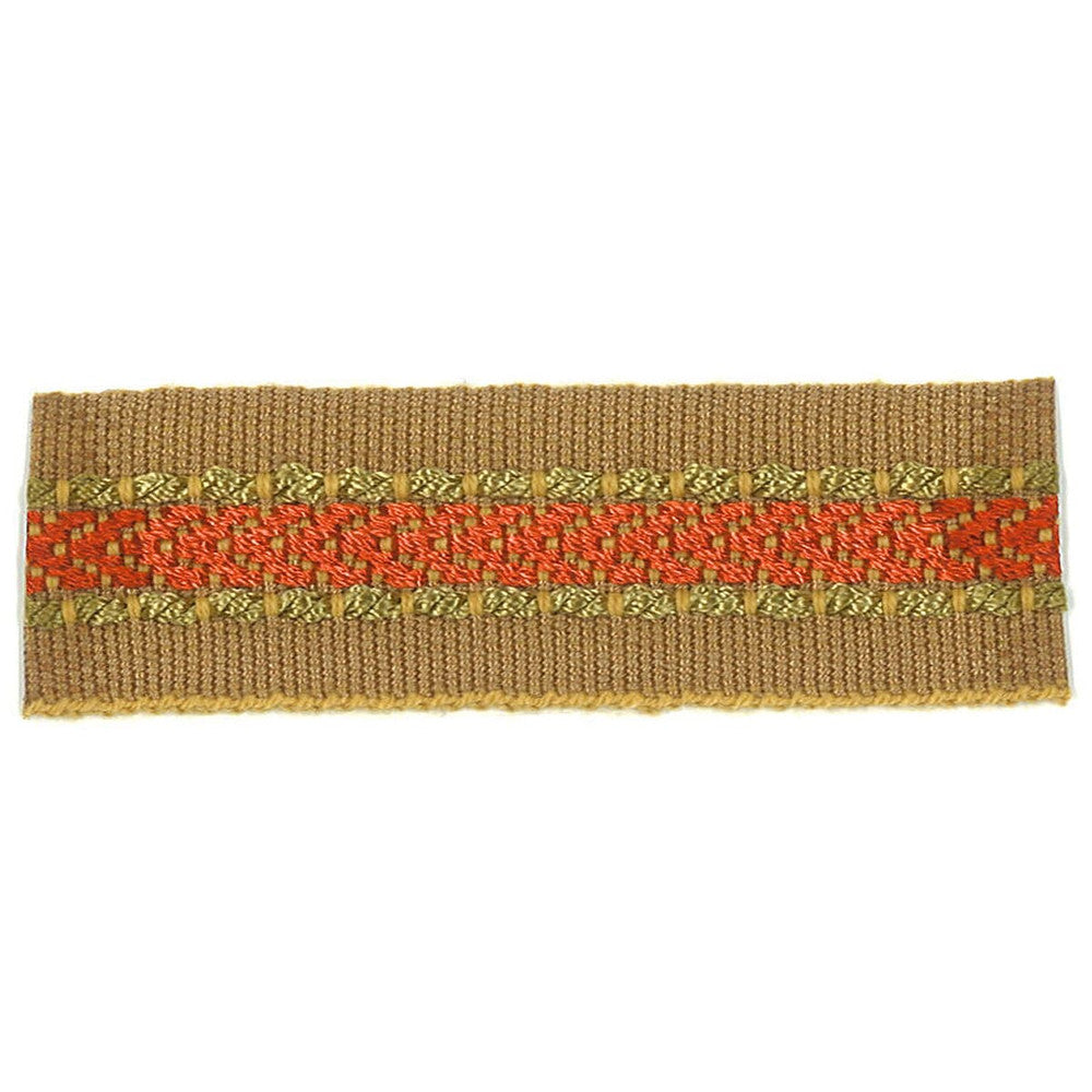 Potter 12 Tangerine by Stout Designer Trim ART OF DESIGN TRIM-2 TAPES 100%SVI CHINA Horizontal: 0 and Vertical: 0 1 in - Swanky Fabrics -