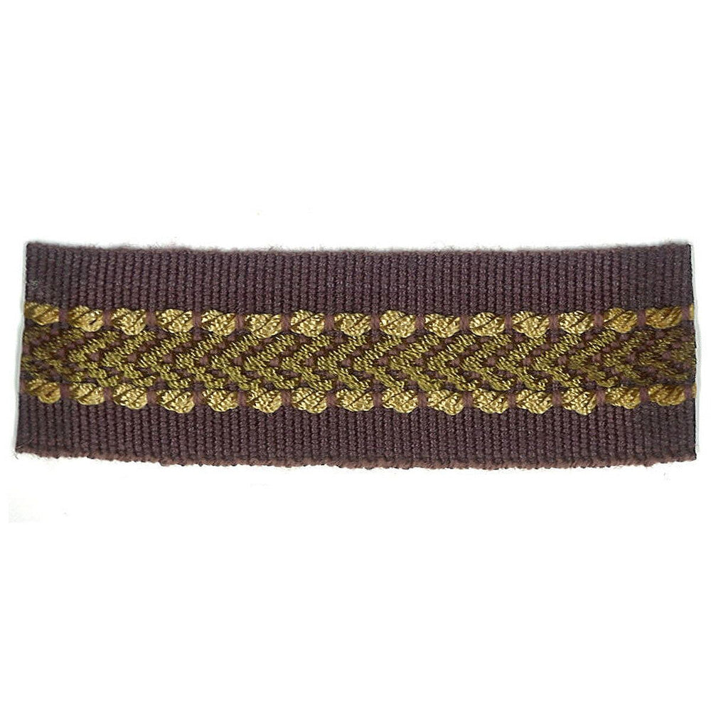 Potter 17 Eggplant by Stout Designer Trim ART OF DESIGN TRIM-2 TAPES 100%SVI CHINA Horizontal: 0.000 and Vertical: 0.000 1 in - Swanky Fabrics -
