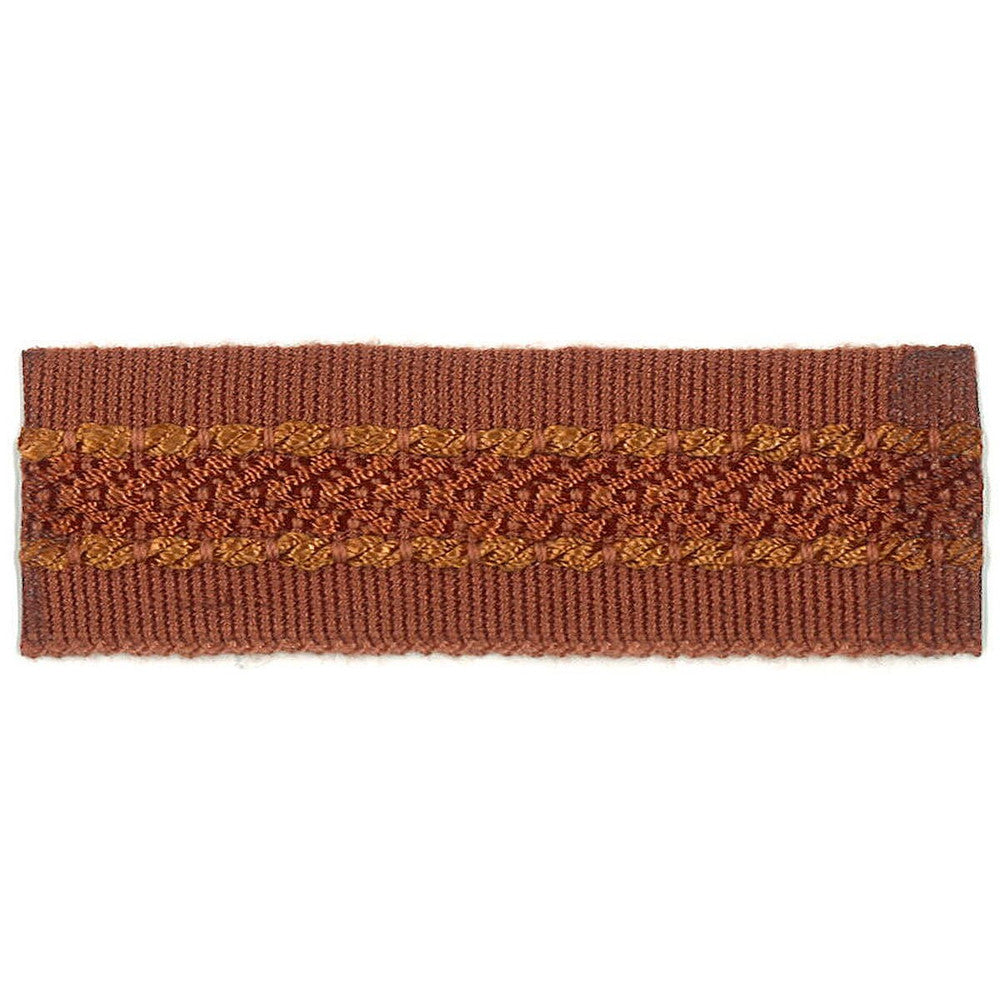Potter 2 Paprika by Stout Designer Trim ART OF DESIGN TRIM-2 TAPES 100%SVI CHINA Horizontal: 0.000 and Vertical: 0.000 1 in - Swanky Fabrics -