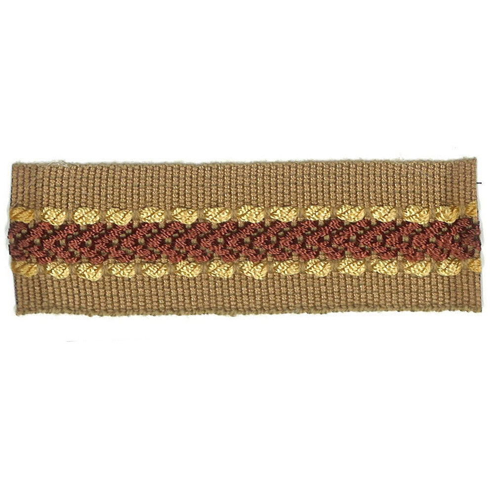 Potter 33 Rosewood by Stout Designer Trim ART OF DESIGN TRIM-2 TAPES 100%SVI CHINA </p><p>Repeat: 0 1 in - Swanky Fabrics -