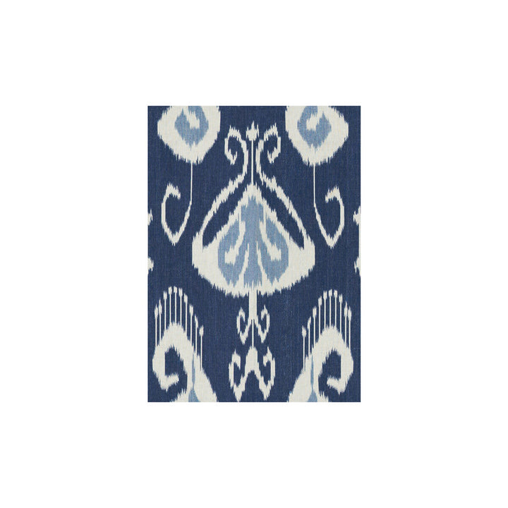 Bansuri Indigo by Baker Lifestyle Designer Fabric THE ECHO DESIGN COLLECTION LINEN - 100% China MEDIUM Horizontal: 18 and Vertical: 25.5 54.5 - Swanky Fabrics -