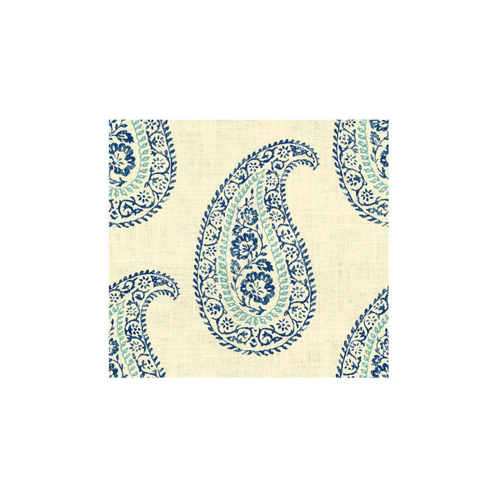 Madira Azure/Aqua by Baker Lifestyle Designer Fabric ECHO II LINEN - 55%;COTTON - 45% China LIGHT Horizontal: 13.5 and Vertical: 12.5 54 - Swanky Fabrics -
