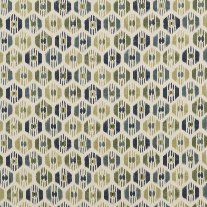 Caribana Peacock by Baker Lifestyle Designer Fabric CARNIVAL COTTON - 90%;LINEN - 10% United Kingdom HEAVY Horizontal: 13.396 and Vertical: 11.82 53.584 - Swanky Fabrics -
