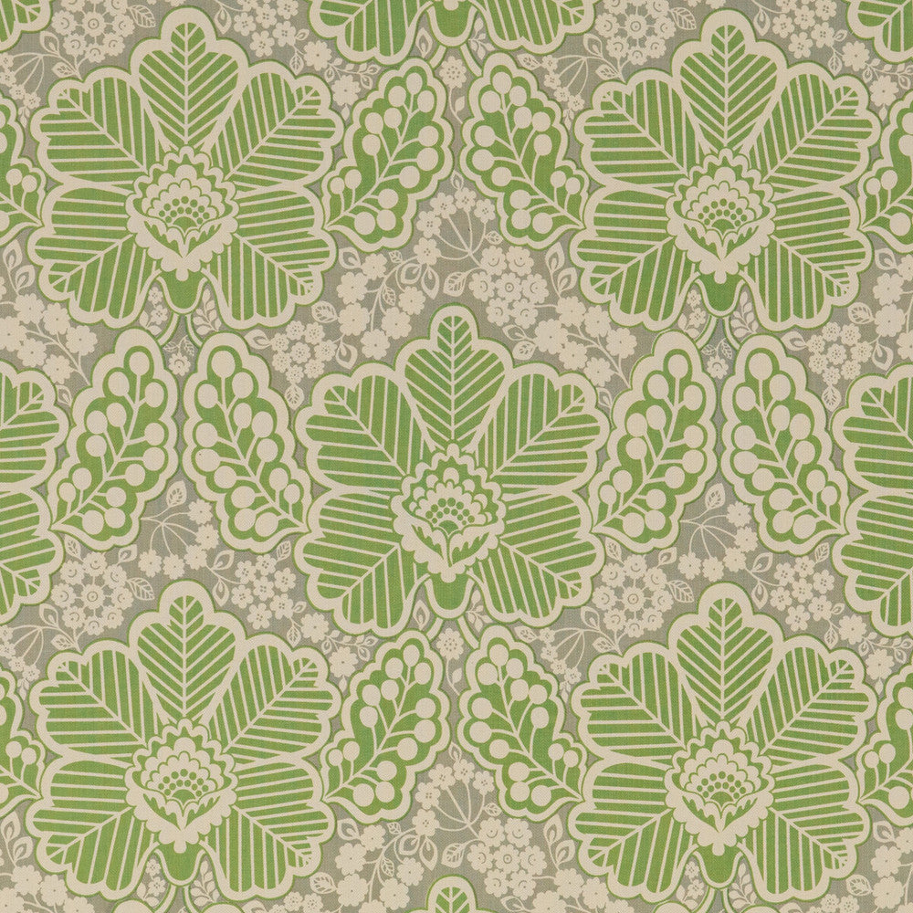 Arbour Green by Baker Lifestyle Designer Fabric BLOCK PARTY COTTON - 100% India Horizontal: 17.336 and Vertical: 17.73 52.796 - Swanky Fabrics -
