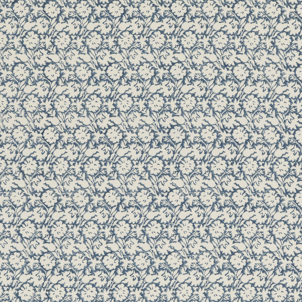 Flower Press Indigo by Baker Lifestyle Designer Fabric BLOCK PARTY COTTON - 100% India - Horizontal: 5.91 and Vertical: 5.91 53.19 - Swanky Fabrics -