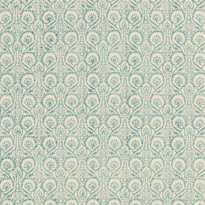 Pollen Trail Aqua by Baker Lifestyle Designer Fabric BLOCK PARTY LINEN - 56%;COTTON - 44% India - Horizontal: 5.91 and Vertical: 5.516 53.978 - Swanky Fabrics -