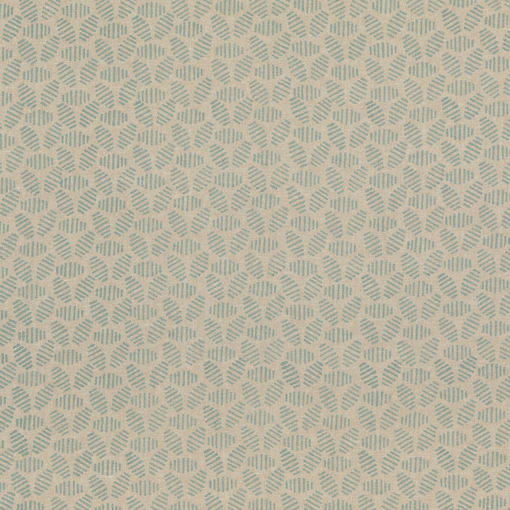 Bumble Bee Aqua by Baker Lifestyle Designer Fabric BLOCK PARTY LINEN - 100% India Horizontal: 4.728 and Vertical: 2.364 52.796 - Swanky Fabrics -