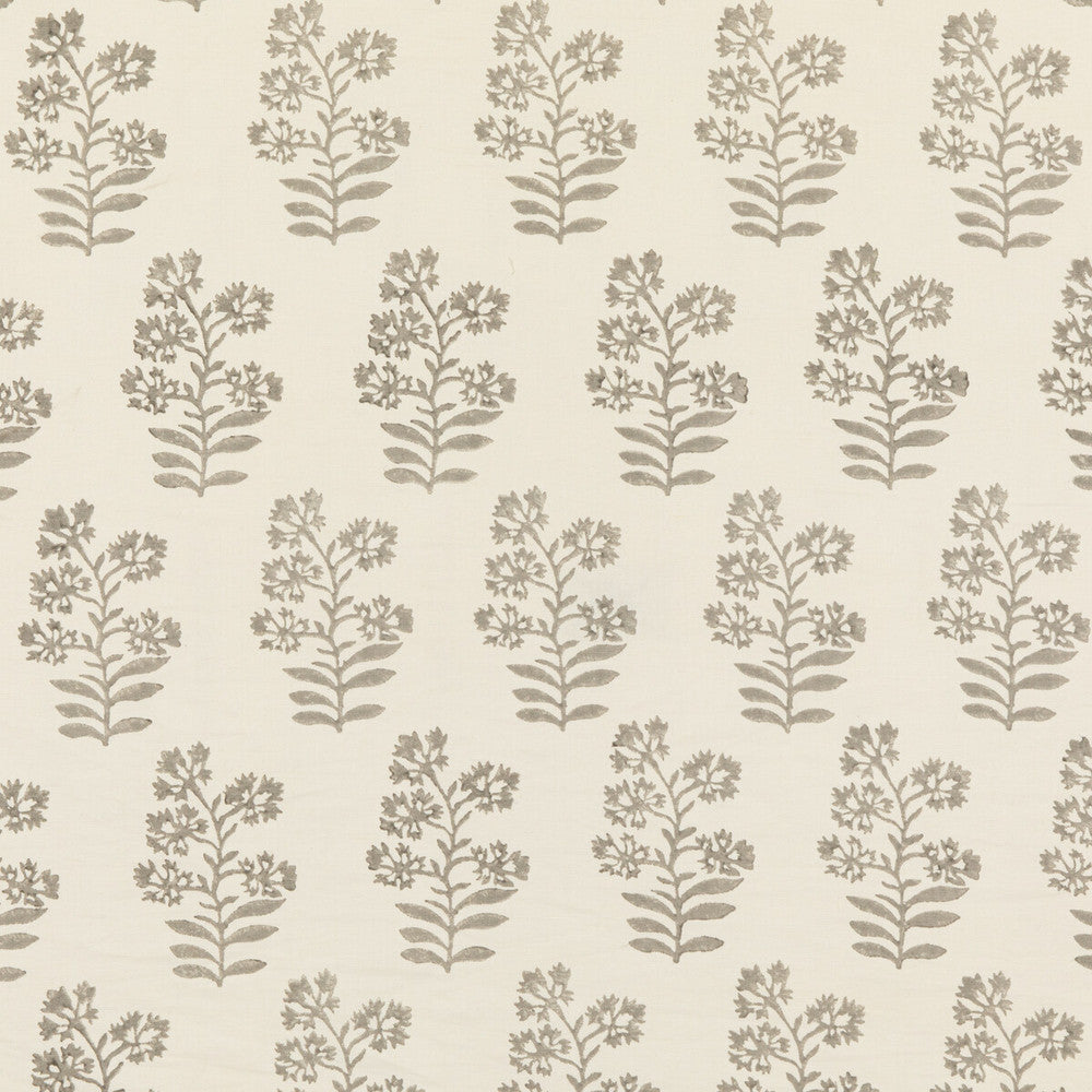 Wild Flower Stone by Baker Lifestyle Designer Fabric BLOCK PARTY LINEN - 56%;COTTON - 44% India - Horizontal: 5.91 and Vertical: 13.396 53.978 - Swanky Fabrics -
