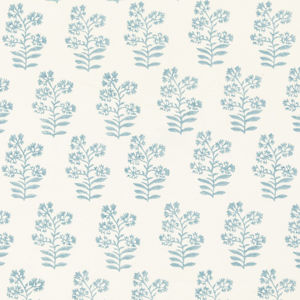 Wild Flower Soft Blue by Baker Lifestyle Designer Fabric BLOCK PARTY LINEN - 56%;COTTON - 44% India Horizontal: 5.91 and Vertical: 13.396 53.978 - Swanky Fabrics -