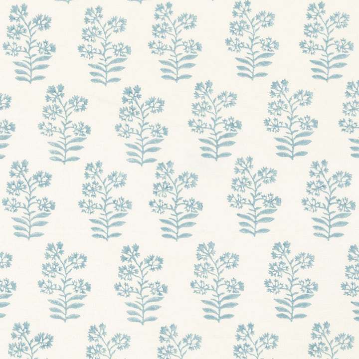Wild Flower Soft Blue by Baker Lifestyle Designer Fabric BLOCK PARTY LINEN - 56%;COTTON - 44% India Horizontal: 5.91 and Vertical: 13.396 53.978 - Swanky Fabrics -