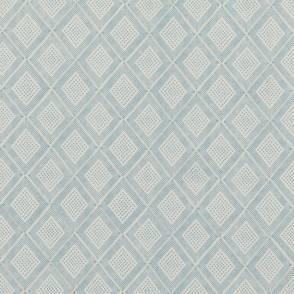 Block Trellis Aqua by Baker Lifestyle Fabric Baker Lifestyle Fabric Block Trellis AquaFabric BLOCK PARTY COTTON - 59%;LINEN - 41% India </p><p>Repeat: H: 5.122, V: 5.91 52.796 - Fabric Carolina -