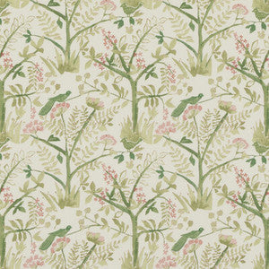 Baker Lifestyle Fabric Lulworth Green/Pink