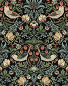 Seabrook Designs Wallpaper Fragaria Garden Prepasted Ebony PR10100