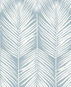 Seabrook Designs Wallpaper Palm Silhouette Prepasted Light Blue PR11402