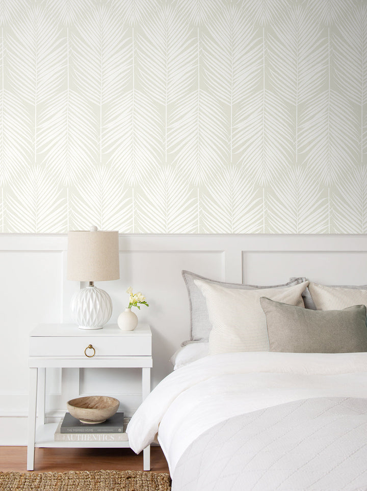 Palm Silhouette Prepasted Sea Salt PR11405 by Seabrook Designs Designer Wallpaper